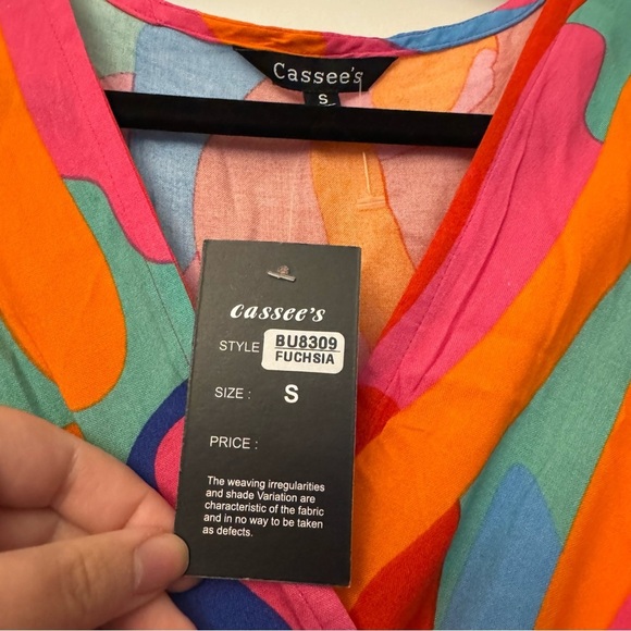 Cassee’s Abstract Print Puff Sleeve Maxi Dress Multicolor - Picture 6 of 6